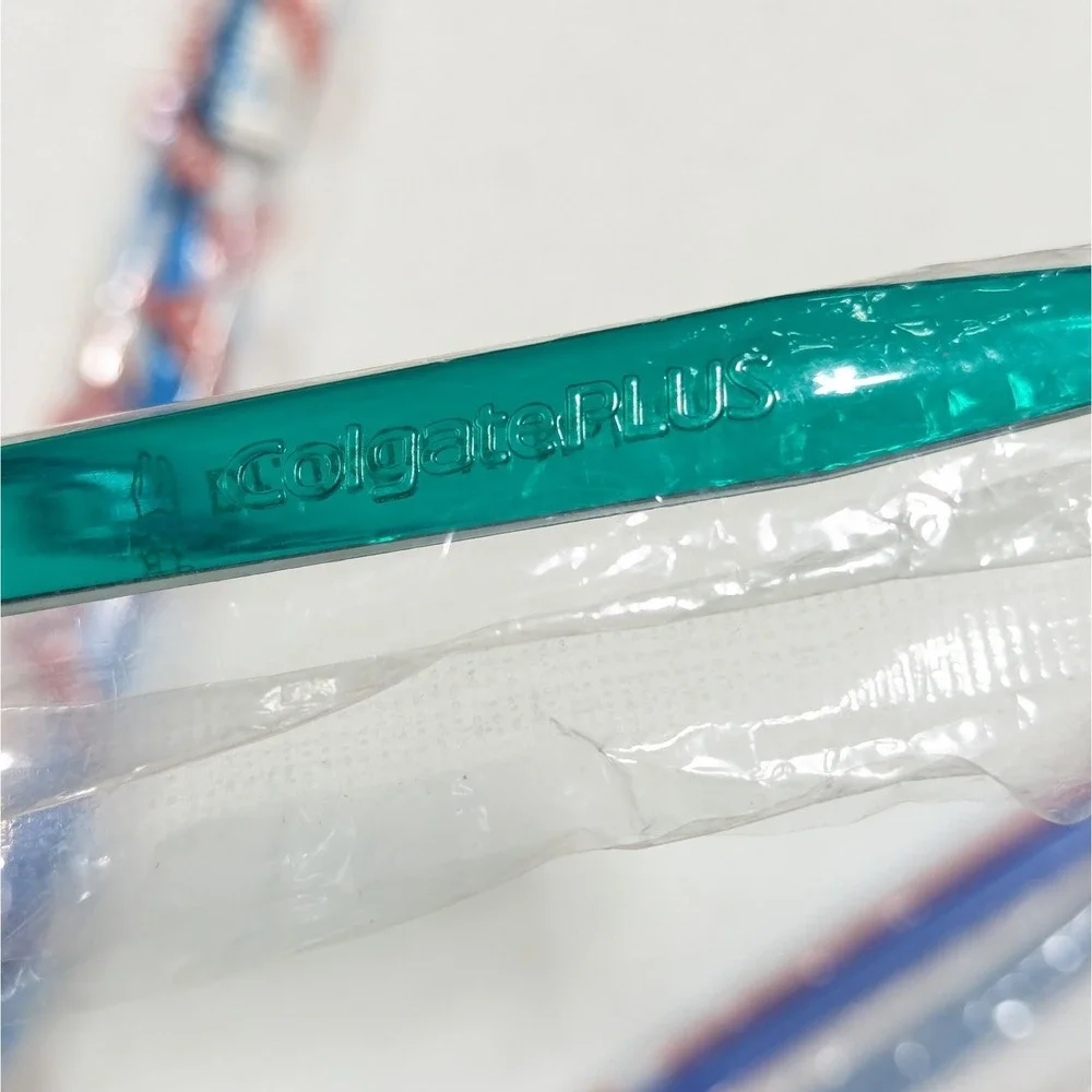 Vintage COLGATE PLUS Toothbrush Diamond Shape w/Dentist Info Printed (Lot of 5)